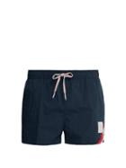 Matchesfashion.com Thom Browne - Striped Swim Shorts - Mens - Navy