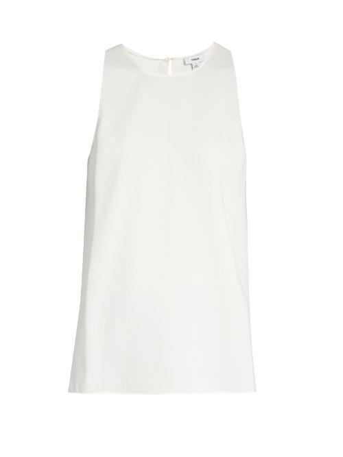 Vince Sleeveless Crepe Top