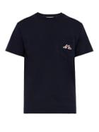Matchesfashion.com Maison Kitsun - Resting Fox Logo Cotton T Shirt - Mens - Navy