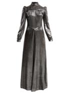 Bella Freud Anjelica High-neck Velvet Dress