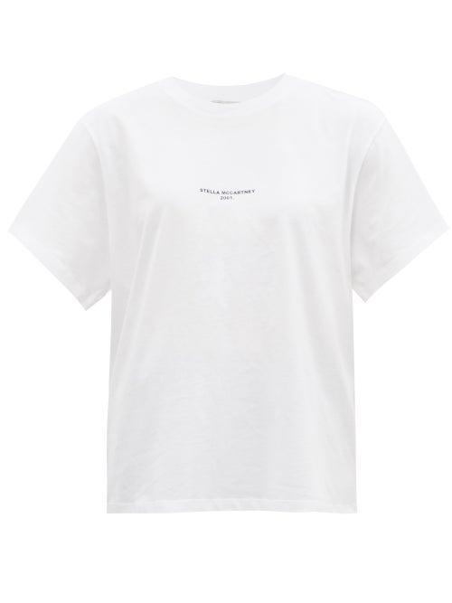 Ladies Rtw Stella Mccartney - 2001 Print Cotton-jersey T-shirt - Womens - White