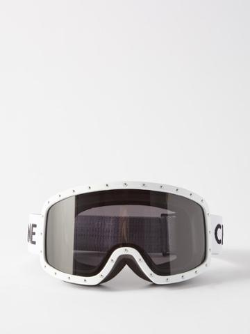 Celine Eyewear - Logo-jacquard Ski Goggles - Womens - White Multi