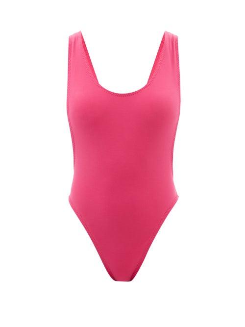 Norma Kamali - Marissa Scoop-back Swimsuit - Womens - Pink