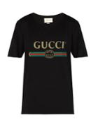 Gucci Fake Logo-printed Cotton T-shirt