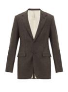 Matchesfashion.com Aldo Maria Camillo - Single Breasted Wool Blazer - Mens - Dark Brown