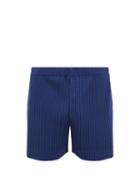 Mens Rtw Homme Pliss Issey Miyake - Technical-pleated Shorts - Mens - Blue
