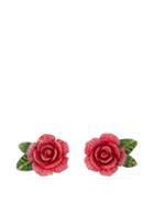 Matchesfashion.com Dolce & Gabbana - Rose Stud Earrings - Womens - Pink