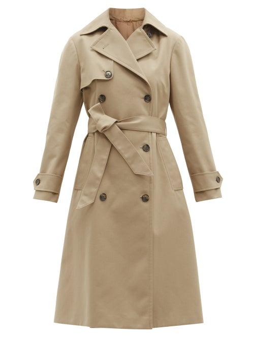 Matchesfashion.com Officine Gnrale - Amy Belted Gabardine Trench Coat - Womens - Khaki