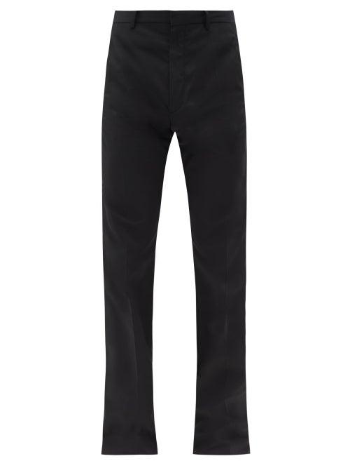 Matchesfashion.com Raf Simons - High-rise Twill Flared-leg Trousers - Mens - Black
