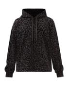 Dolce & Gabbana - Leopard-flock Cotton-jersey Hooded Sweatshirt - Mens - Black Multi
