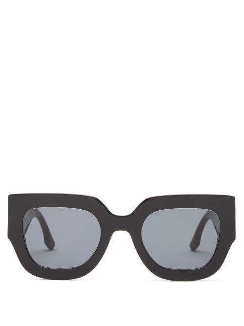 Matchesfashion.com Victoria Beckham - Square Acetate Sunglasses - Womens - Black
