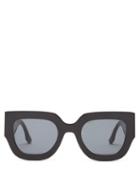 Matchesfashion.com Victoria Beckham - Square Acetate Sunglasses - Womens - Black