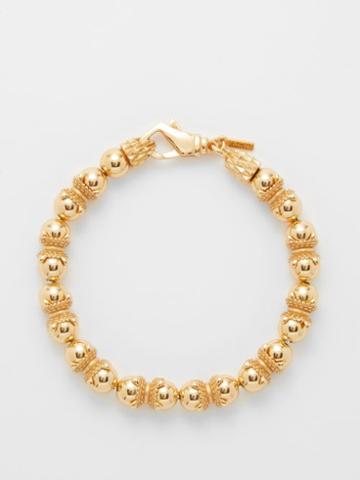 Emanuele Bicocchi - Beaded 24kt Gold-plated Pearl Bracelet - Mens - Pearl