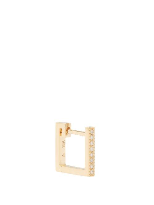 Lizzie Mandler - Carr Petit Diamond & 18kt Gold Single Earring - Womens - Yellow Gold
