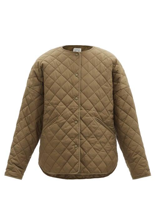 Totme - Quilted Recycled-shell Jacket - Womens - Khaki