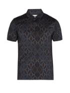Matchesfashion.com Etro - Geometric Jacquard Polo Shirt - Mens - Blue
