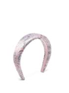 Matchesfashion.com Versace - Baroque-print Satin Headband - Womens - Pink