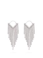 Matchesfashion.com Isabel Marant - Crystal Embellished Tassel Drop Earrings - Womens - Clear