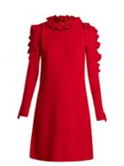 Giambattista Valli Ruffle And Bow-embellished Crepe Mini Dress