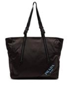 Matchesfashion.com Prada - Logo Debossed Nylon Tote Bag - Womens - Black