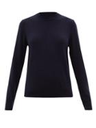 Ladies Rtw Maison Margiela - Four-stitches Cashmere Sweater - Womens - Navy