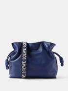 Loewe - Flamenco Leather Clutch Bag - Womens - Navy