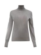 Matchesfashion.com Officine Gnrale - Ninon Wool Blend Roll Neck Sweater - Womens - Grey