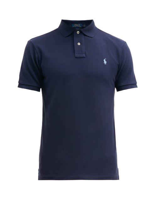 Matchesfashion.com Polo Ralph Lauren - Slim Fit Cotton Piqu Polo Shirt - Mens - Navy