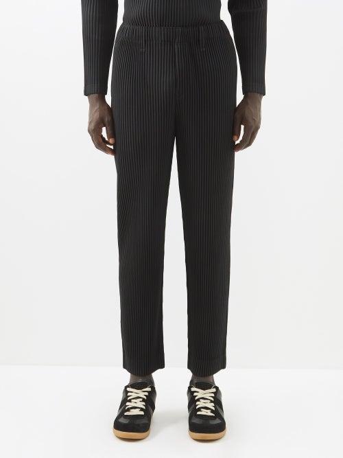 Homme Pliss Issey Miyake - Technical-pleated Trousers - Mens - Black