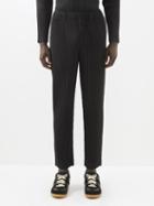 Homme Pliss Issey Miyake - Technical-pleated Trousers - Mens - Black