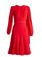Matchesfashion.com Alexander Mcqueen - Scarf Neck Crepe Dress - Womens - Red