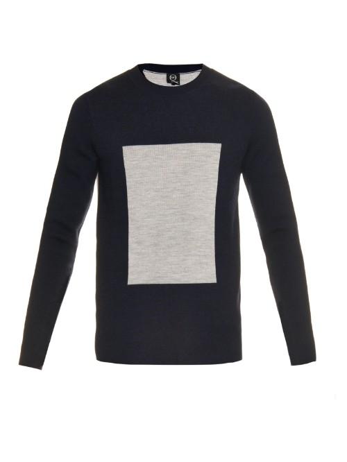 Mcq Alexander Mcqueen Colour-block Wool-knit Sweater
