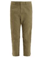 Nili Lotan Jackson Tapered-leg Cotton-blend Cropped Trousers