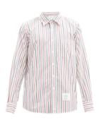 Matchesfashion.com Thom Browne - Striped Cotton-poplin Shirt - Mens - Multi