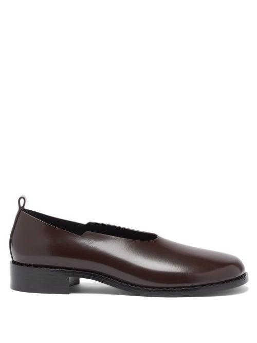 The Row - Monceau Leather Ballet Loafers - Womens - Brown