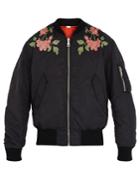 Gucci Floral-embroidered Reversible Bomber Jacket