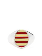 Matchesfashion.com Jessica Biales - Enamel & Sterling Silver Ring - Womens - Yellow