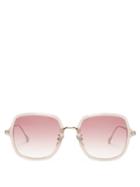 Matchesfashion.com Isabel Marant Eyewear - Windsor Square Acetate And Metal Sunglasses - Womens - Nude