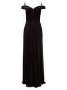 Matchesfashion.com Maria Lucia Hohan - Ayla Crystal Embellished Velvet Maxi Dress - Womens - Black