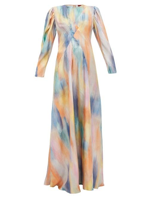 Matchesfashion.com Sies Marjan - Virginia Silk Twill Gown - Womens - Multi