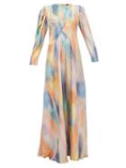 Matchesfashion.com Sies Marjan - Virginia Silk Twill Gown - Womens - Multi