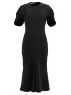 Marni - Flared Jersey Midi Dress - Womens - Black