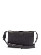 Matchesfashion.com Bottega Veneta - Cassette Small Intrecciato Leather Cross-body Bag - Womens - Black