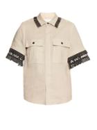 Toga Fringle-trimmed Linen Short-sleeved Shirt