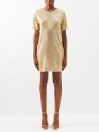 Tom Ford - Sequinned Mini Dress - Womens - Gold