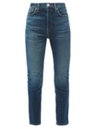 Matchesfashion.com Re/done Originals - High Rise Ankle Crop Jeans - Womens - Blue