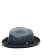 Matchesfashion.com Fil Hats - Malmo Wool Blend Felt Derby Hat - Womens - Blue