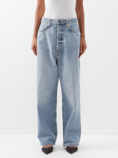 Raey - Drop Organic-cotton Low-rise Baggy Jeans - Womens - Blue