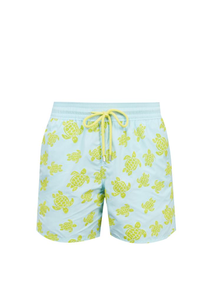 Vilebrequin Moorea Flocked Turtles-print Swim Shorts