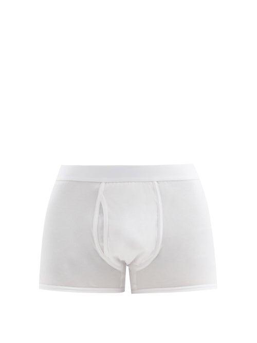 Matchesfashion.com Comme Des Garons Shirt - Cotton-jersey Boxer Briefs - Mens - White